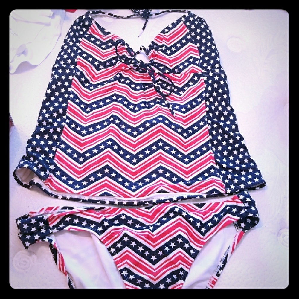 Patriotic Tankini with bottoms